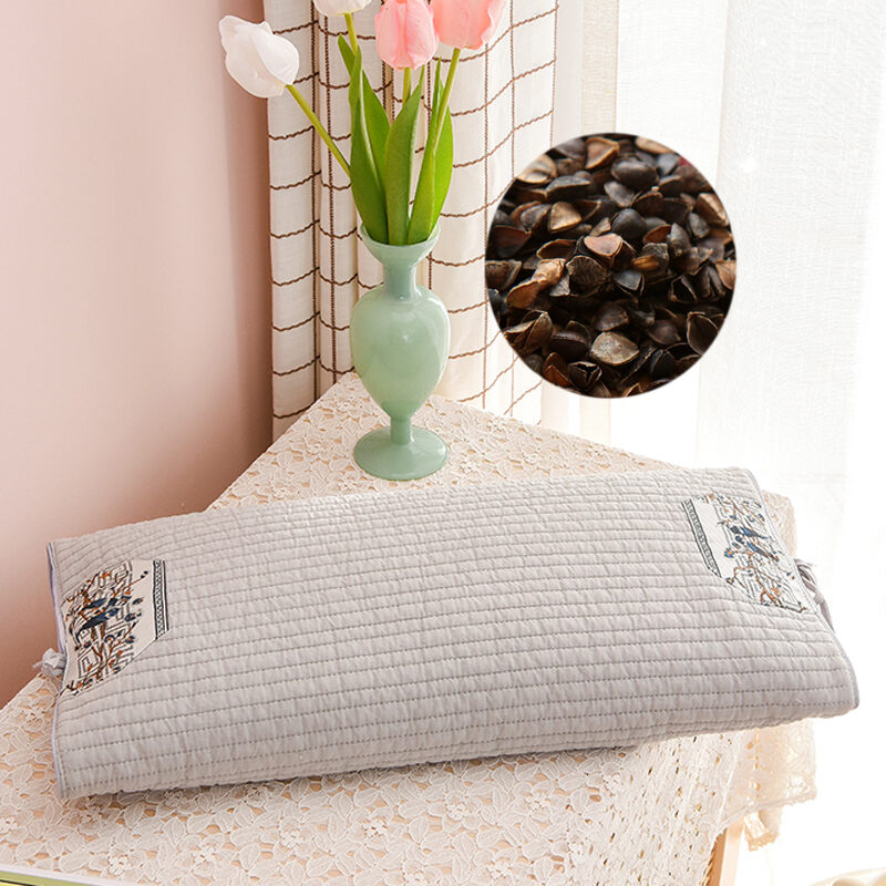 Full Buckwheat Neck Pillow Korean Folk Pillow Authentic Adult Pure