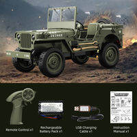 Upgrade JJRC C8815 RC Car 1:10 Military RC Truck Crawler 1940 Willys Jeep 2.4G 4WD Remote Control Car Vehicle Model Car Toy Gift