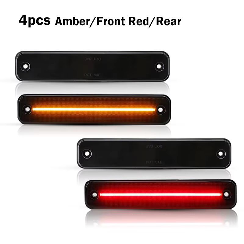 OFFKAT New Front & Rear Fender LED Cab Roof Marker Lights for 2003-2009