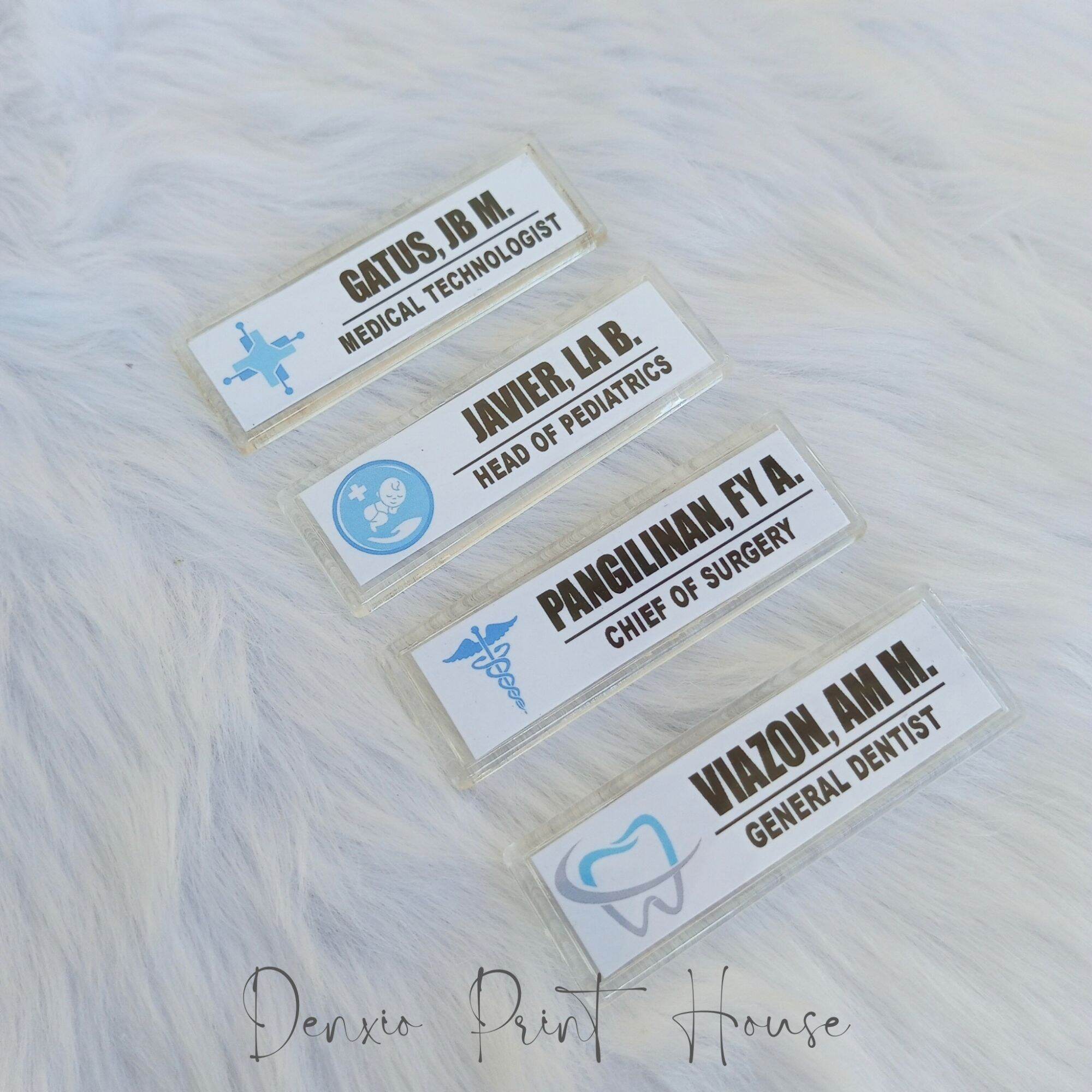 Customized Pin type Name Plate Badge