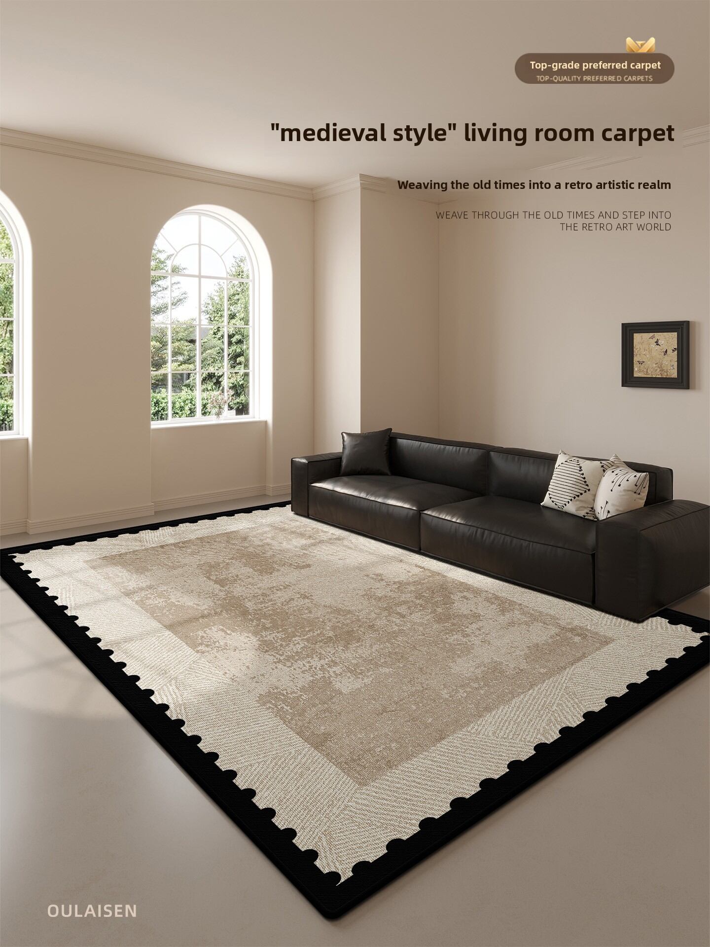 OULAISEN | Vintage Full Coverage Washable Carpet Waterproof and Stain-Resistant - Brand OULAISEN Presyo 8,464 Piso*Libreng Shipping