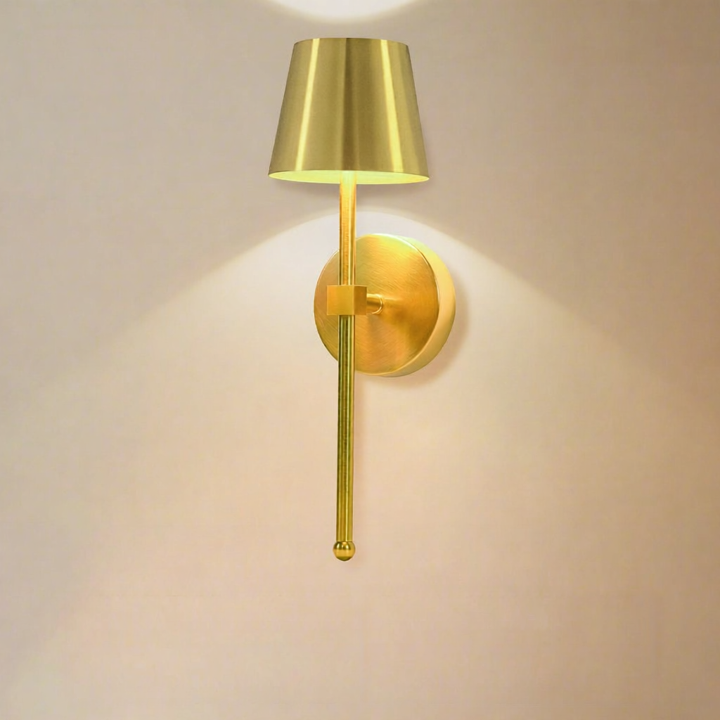 ZHUOLESHI | Remote Control Golden Wireless Charging Dimmable Decorative Wall Light
