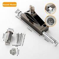 QIUZHISE | Spring Loaded Rotating Door Bolt Aluminum Alloy Ground Mounted Lock Visible Installation for Wood Door Security
