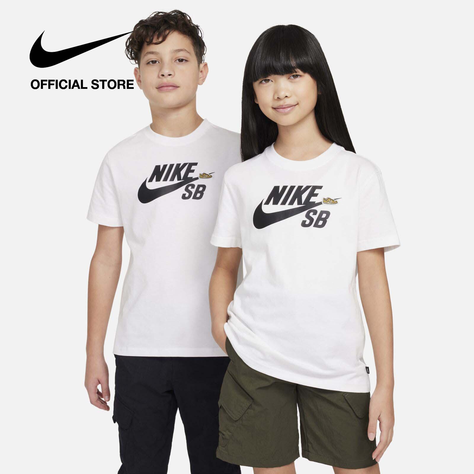 Áo Thun Tay Ngắn Nike Kids SB Big Kids Grade School T-Shirt - White