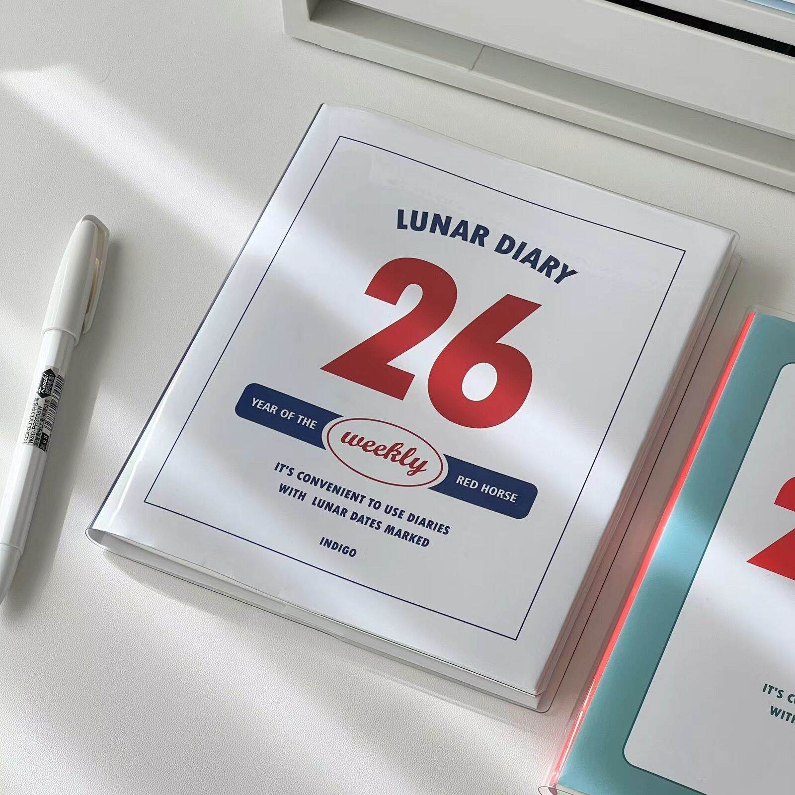 2026 Korean Notebook Schedule Book Student Monthly and Weekly Plans Journal Notebook Diary Planner Stationery Student Supplies