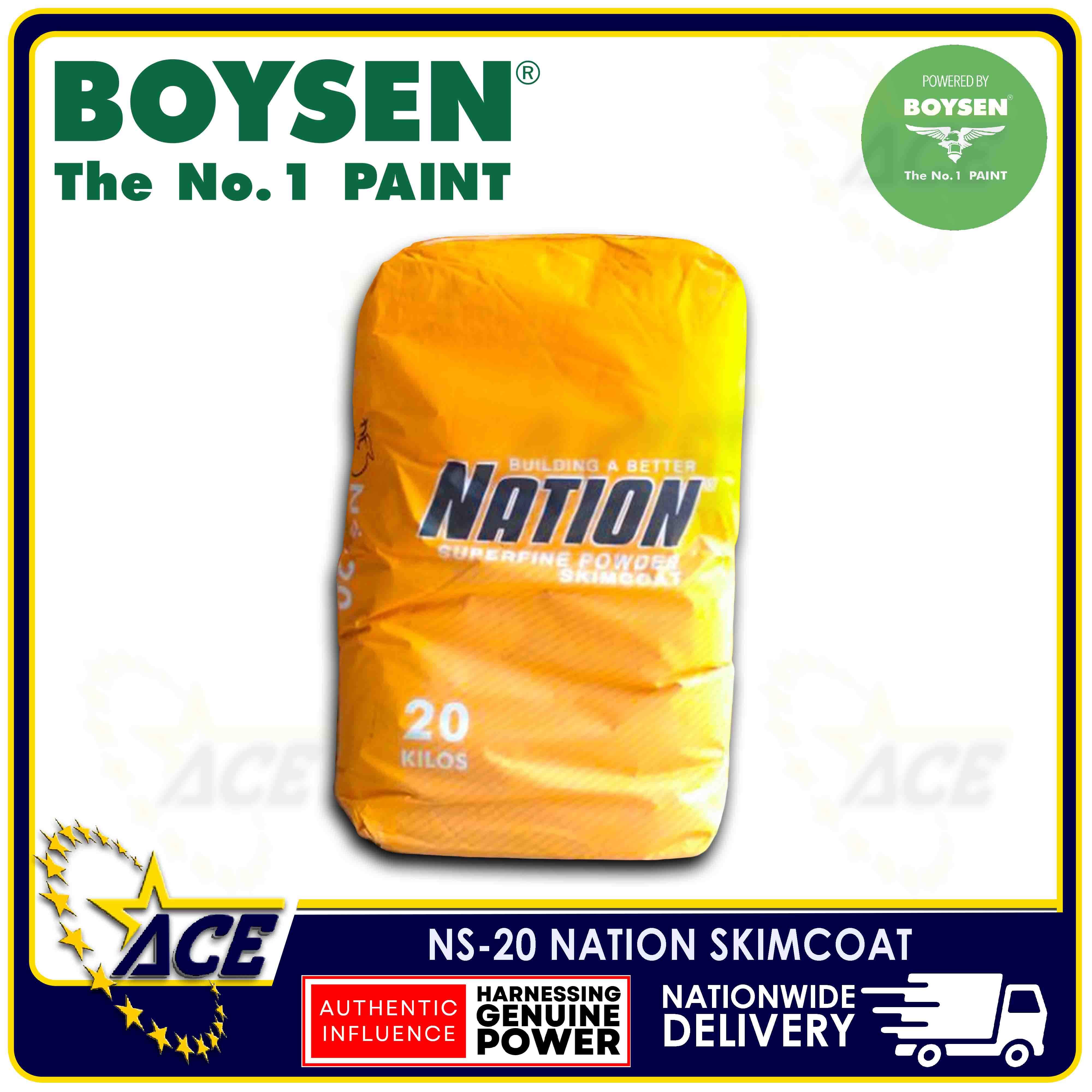 Boysen Nation Superfine Powder Skimcoat 20 kg Lazada PH