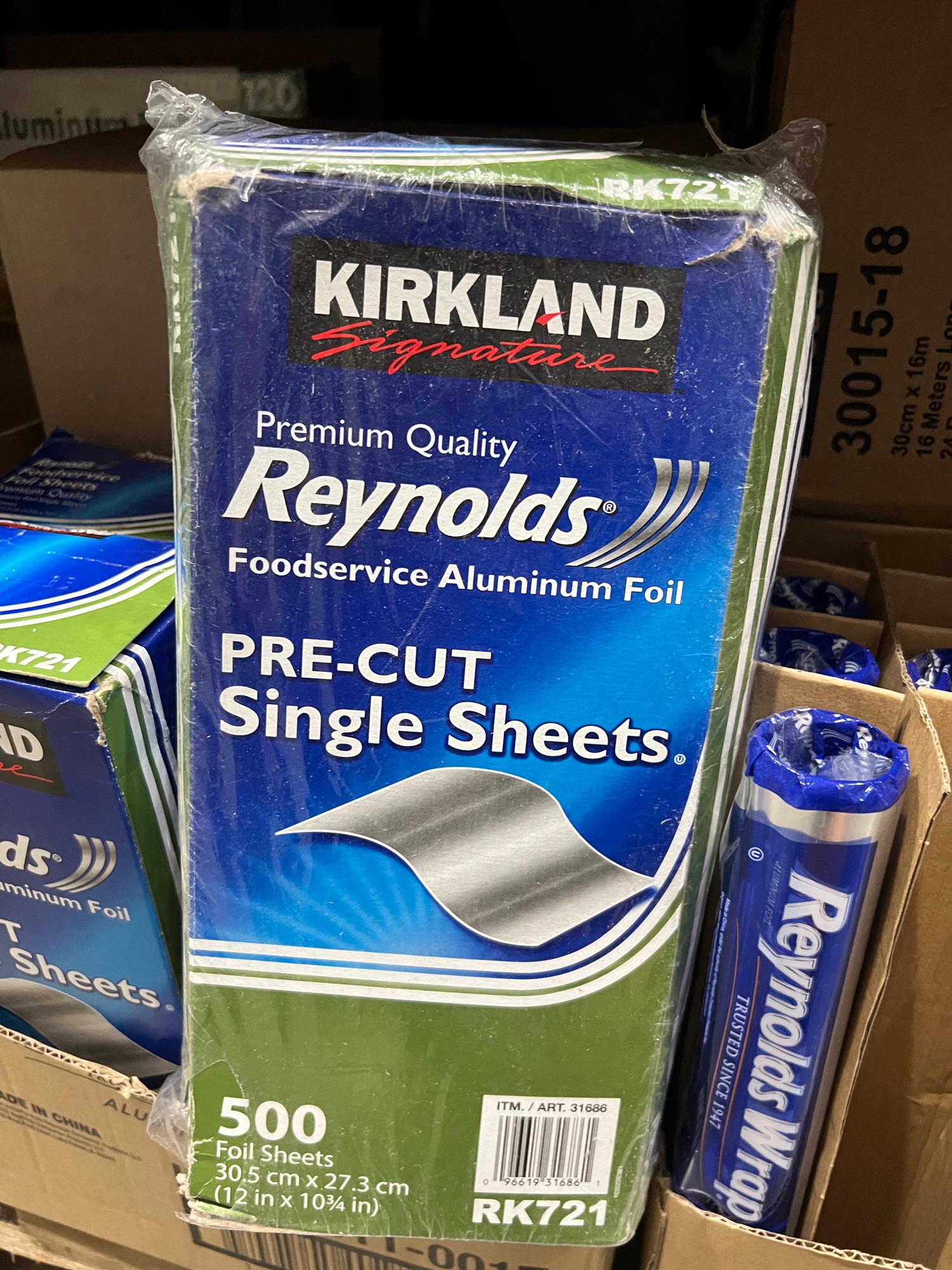 Kirkland Signature Reynolds Foodservice Foil Sheets 500