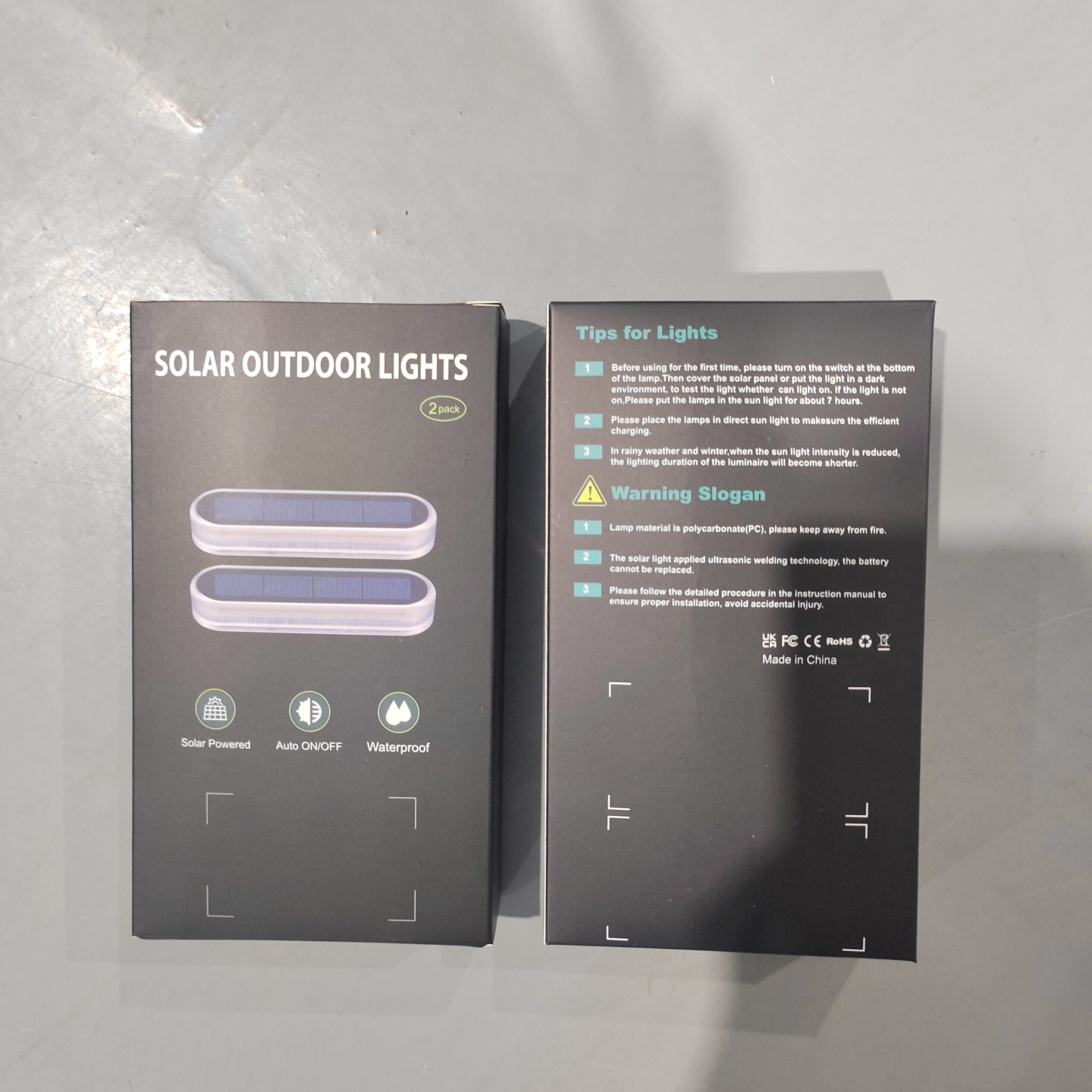 5 Years Lifespan Solar LED Step Lights Waterproof IP68 Outdoor LED Deck Lights Auto ON OFF for Stairs Driveway Deck Walkway Dock