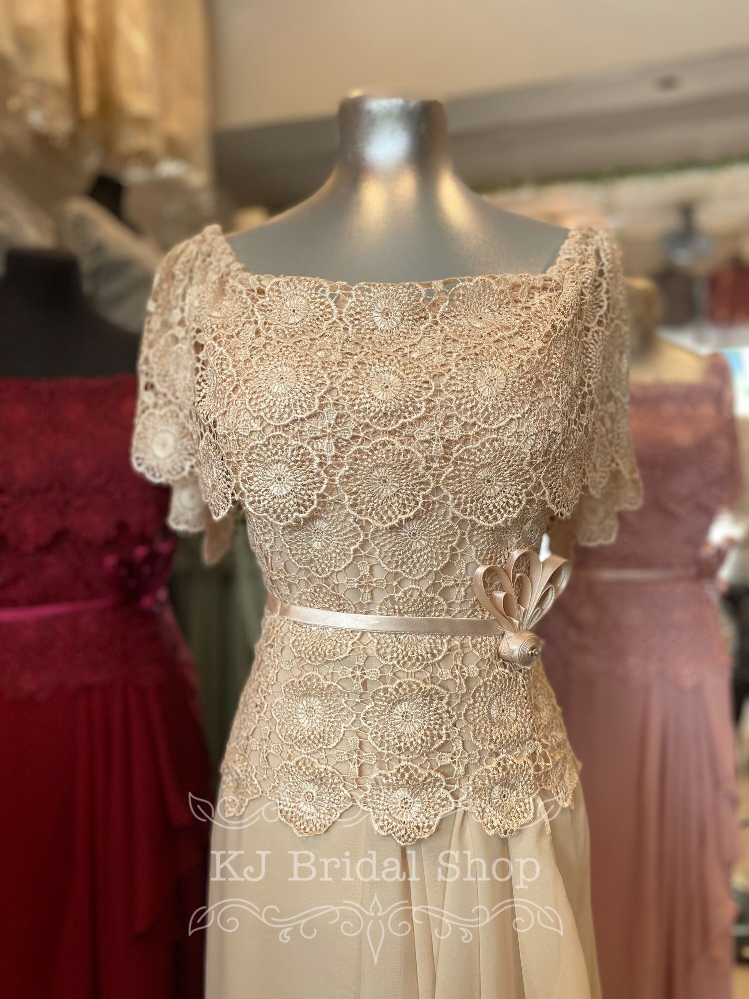 Champagne color clearance gown for ninang