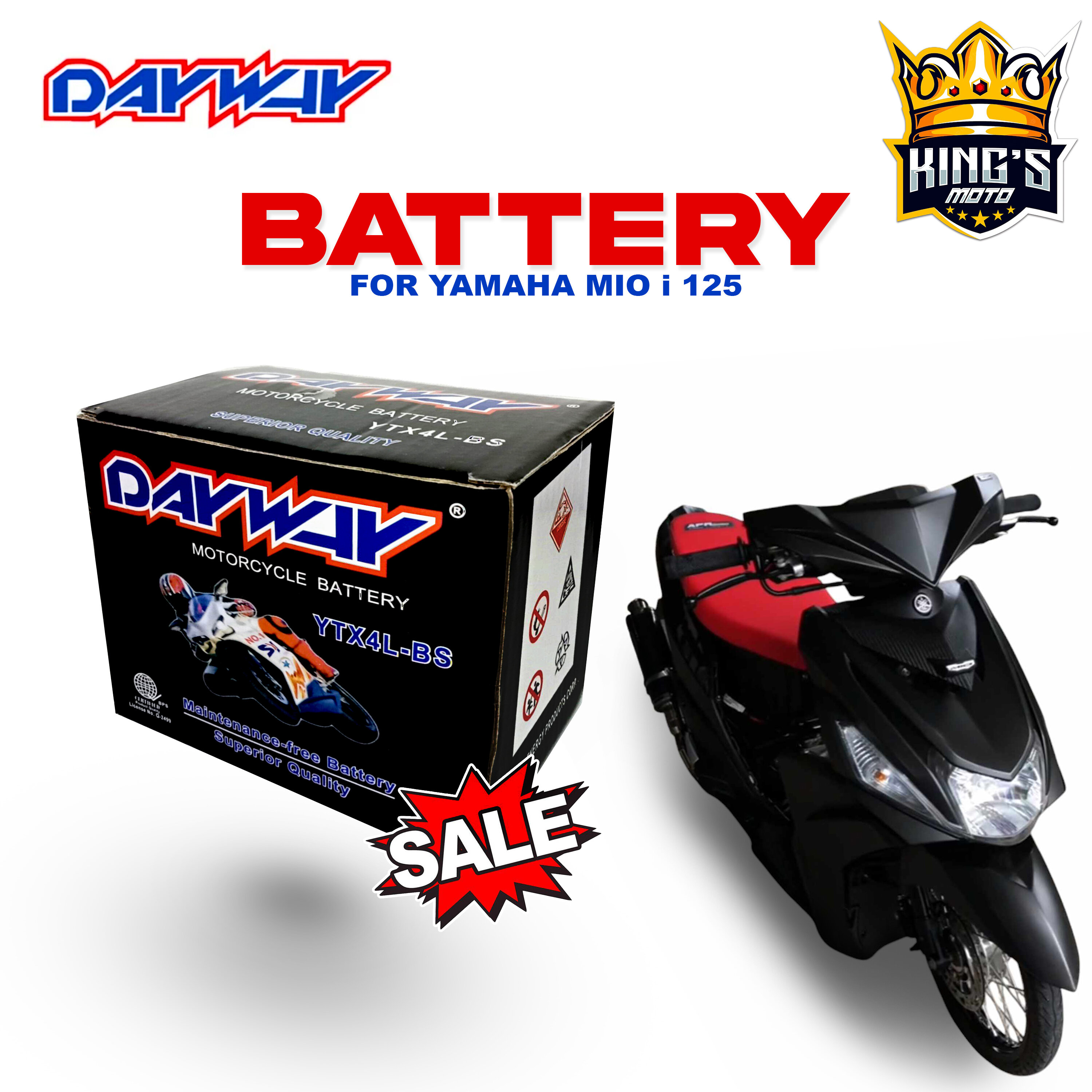 Motorstar Well 125 Battery Maintenance-Free Agm Motorcycle