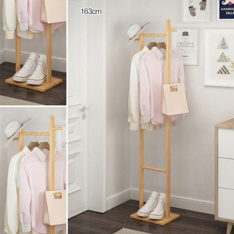 OME | Rotatable Full-length Dressing Mirror With Clothes Hanger