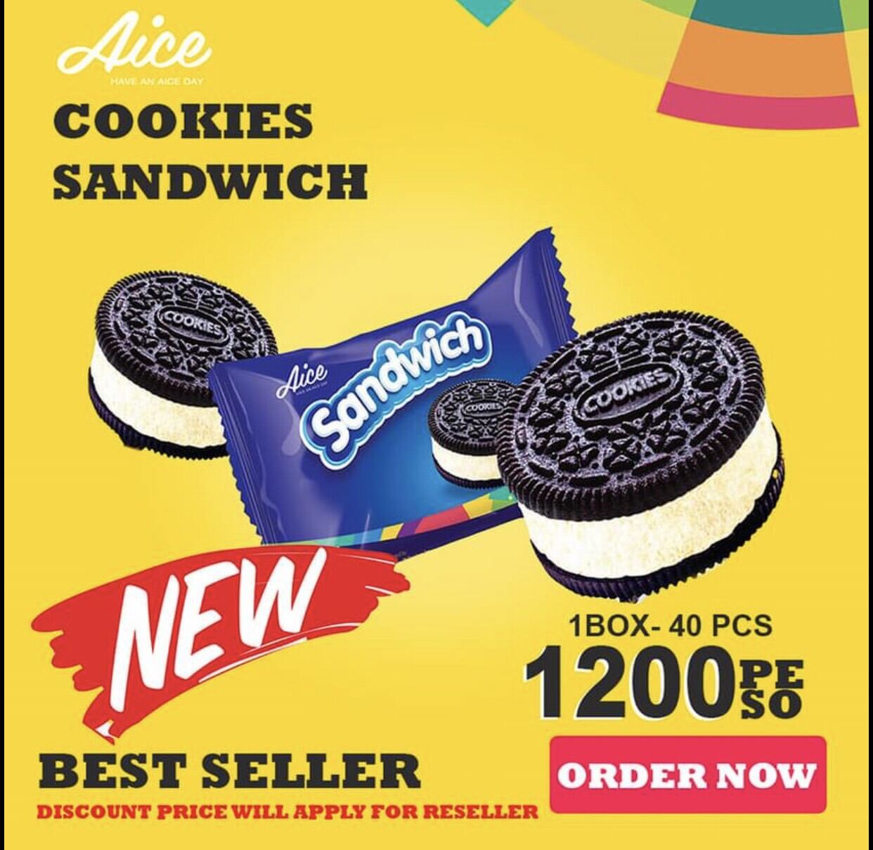 Aice Ice Cream Cookie Sandwhich 1 Box 40pcs 45g Lazada PH