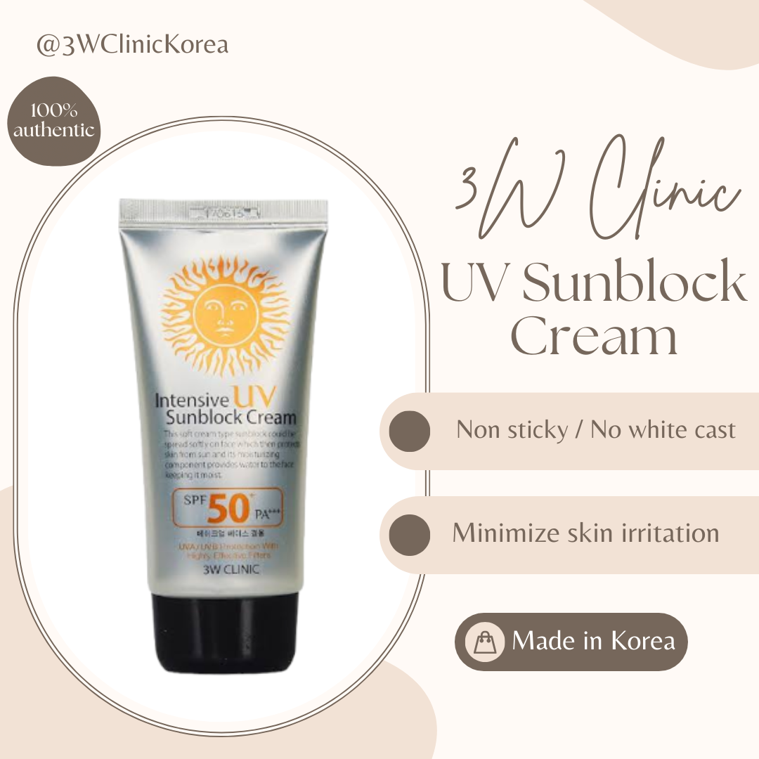 3W Clinic INTENSIVE UV SUNBLOCK CREAM SPF50/PA+++   ORIGINAL