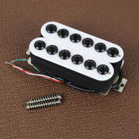 FLEOR 1pcs Ceramic Electric Guitar Humbucker Pickup High Output Neck /Bridge Pickup Big Hex Pole-pieces 4-Wires Coil Splitting