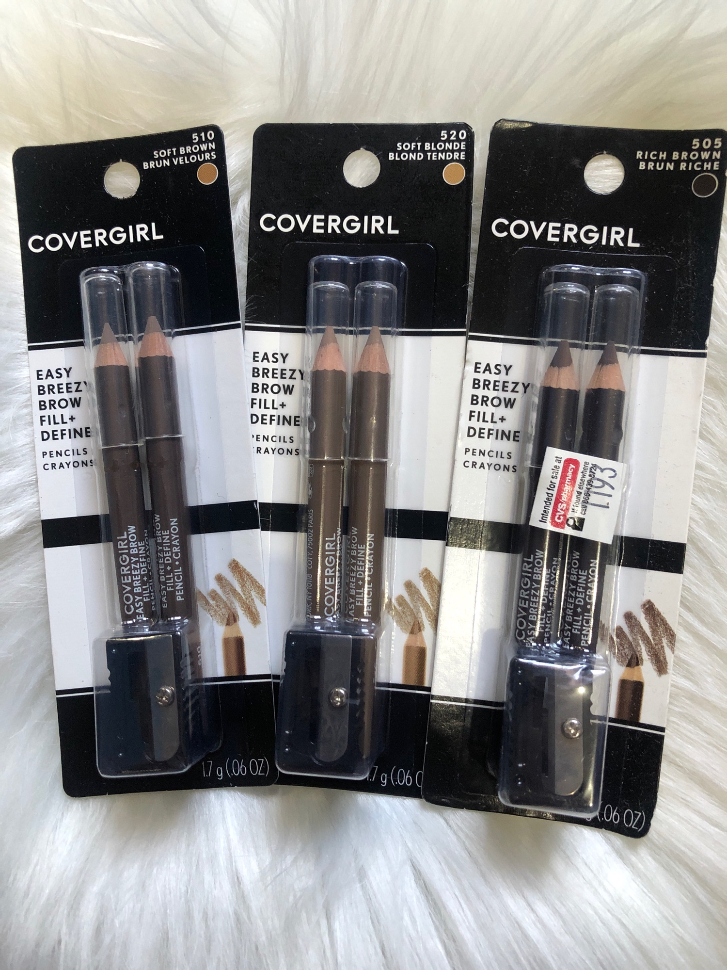 Cover Girl Easy Breezy Brow Pencils 520 Soft Blonde - 1.7 g