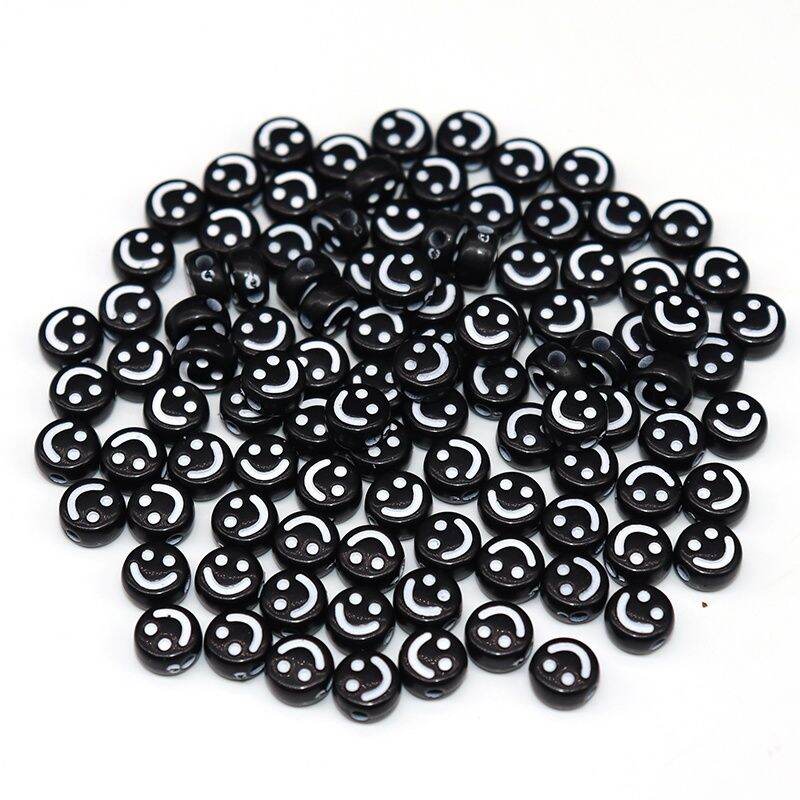 100pcs 6mm smileys 😊 Round Beads use for DIY beads Making accessories