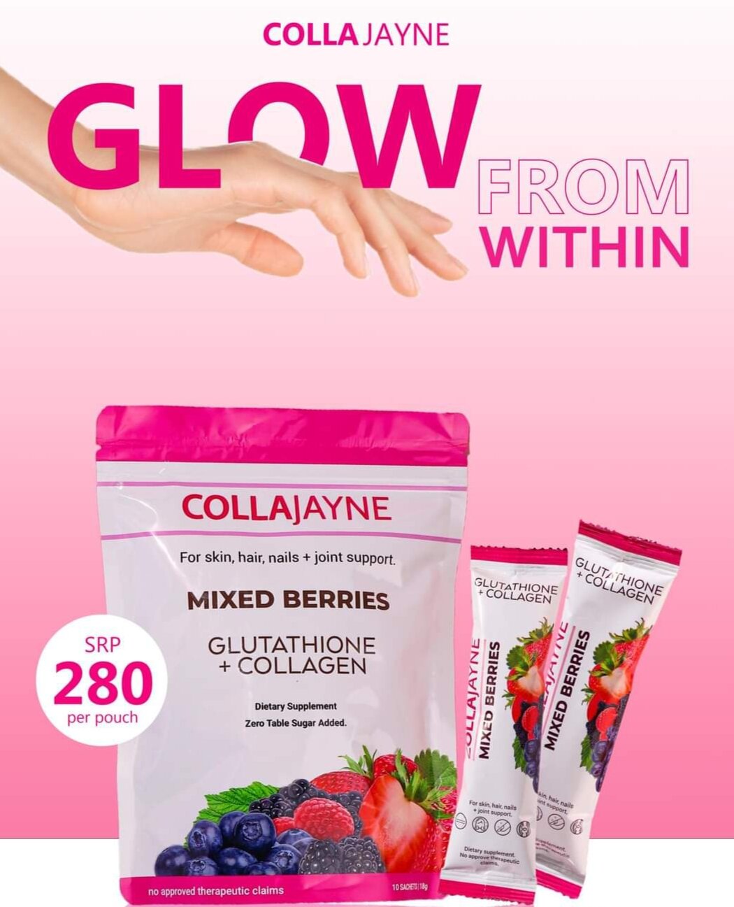 COLLAJAYNE Mixed berries Glutathione + Collagen 10sachet HoS Lazada PH