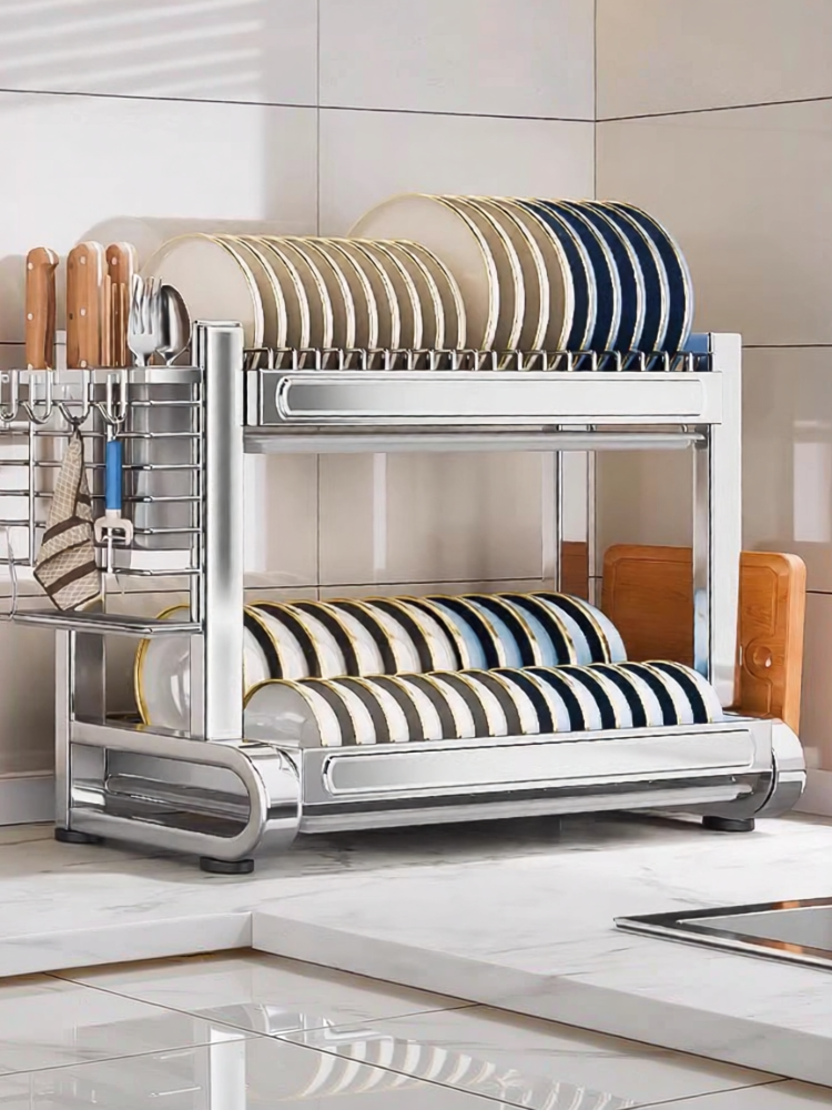 B&W | Stainless Steel Multifunctional Kitchen Shelf Presyo 1,655 Piso*Libreng Shipping