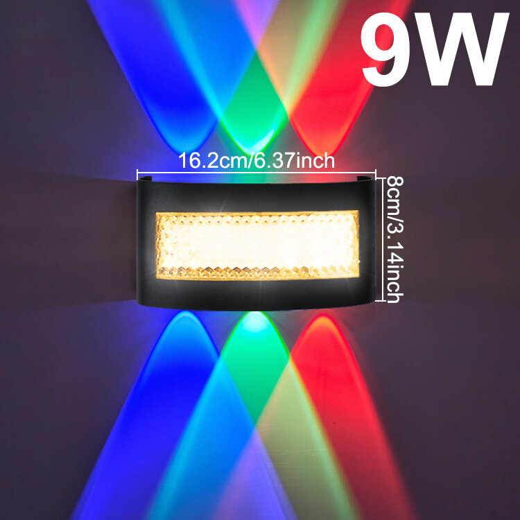 Minimalist Style Up and Down Lighting LED Wall Lights Hotel Corridors RGB Wall Lights Home Interior 85-265V Lighting Fixtures