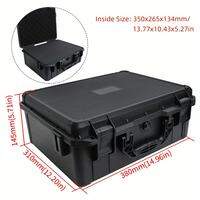 Waterproof and Durable Black Camera/tool Suitcase Customizable Foam Interior Portable Safe Storage Case Shock Resistant Case