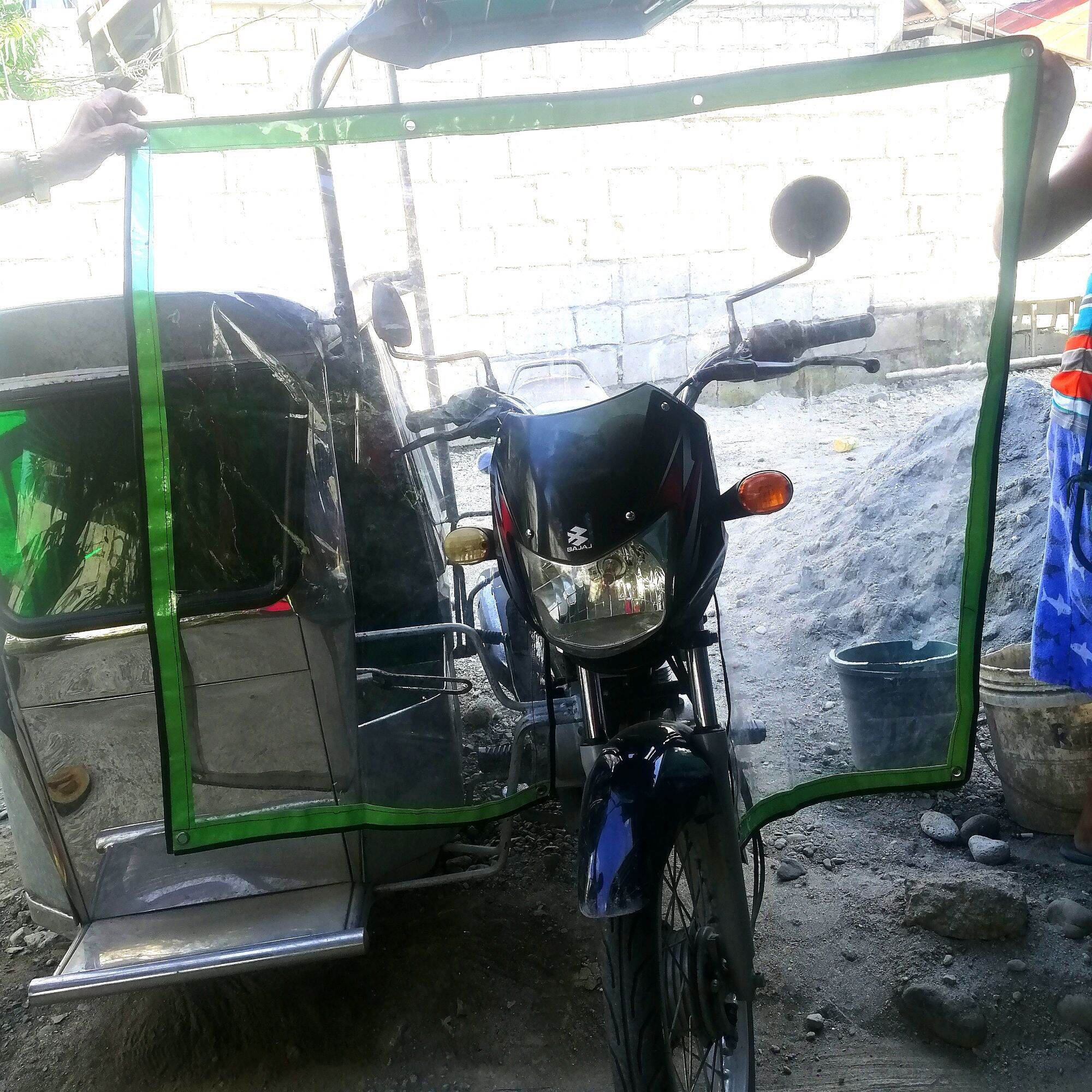 Tricycle Plastic Trapal for Baja with Leather Lining / Bajaj Front