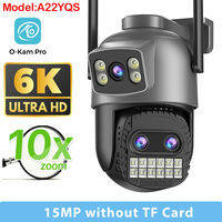 15MP Wifi IP Camera PTZ Outdoor Dual Screen 10X Digital Zoom 4K Human Detection 10MP Security Camera Surveillance O-Kam Pro APP