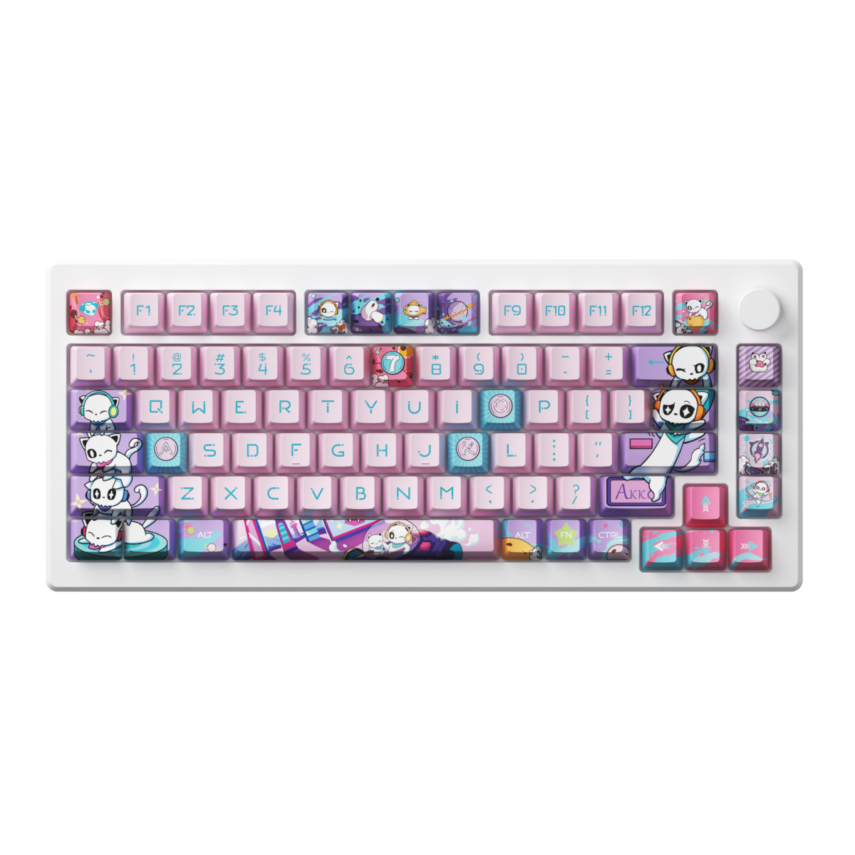 Akko MOD007 PC 7th Anniversary 75% Mechanical Keyboard Hot Swap Gasket Mount Pbt Oem Keycaps Usb Type-C Wired Gaming Keyboard