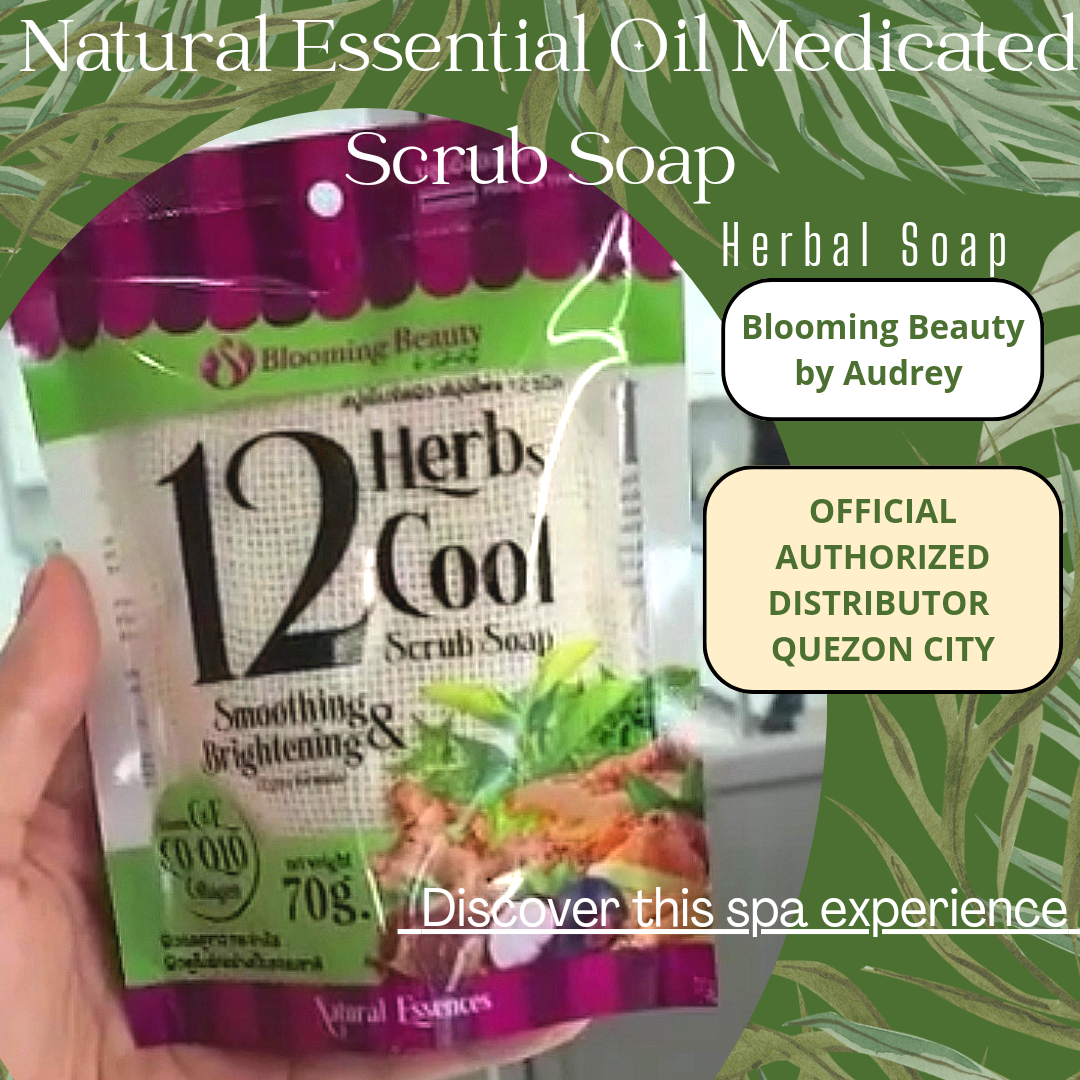 MEDICATED SOAP 12 Herbs Cooling Scrub Blooming Beauty by