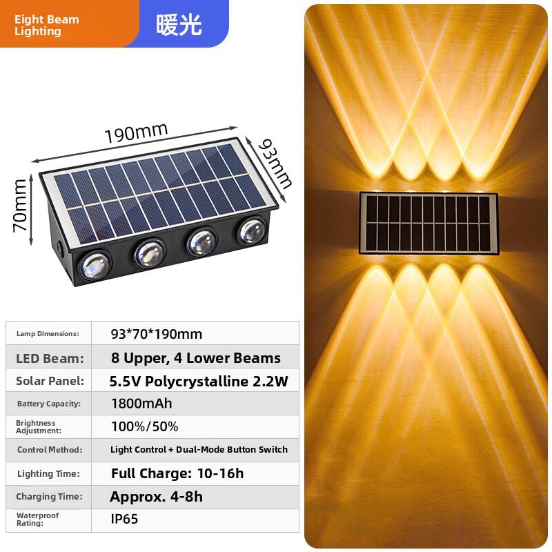 Solar Outdoor Wall Washing Light Waterproof
