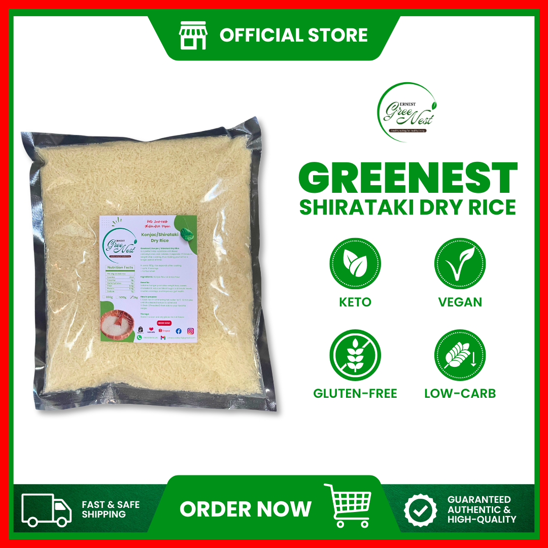GreeNest | KONJAC/SHIRATAKI DRY RICE 1kg - Keto. Low-carb. Vegan ...