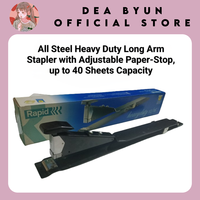 All Steel Heavy Duty Long Arm Stapler with Adjustable Paper-Stop Up to 40 Sheets