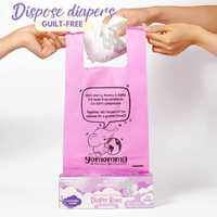 100% Compostable Diaper Bag - disposable made from CORNSTARCH