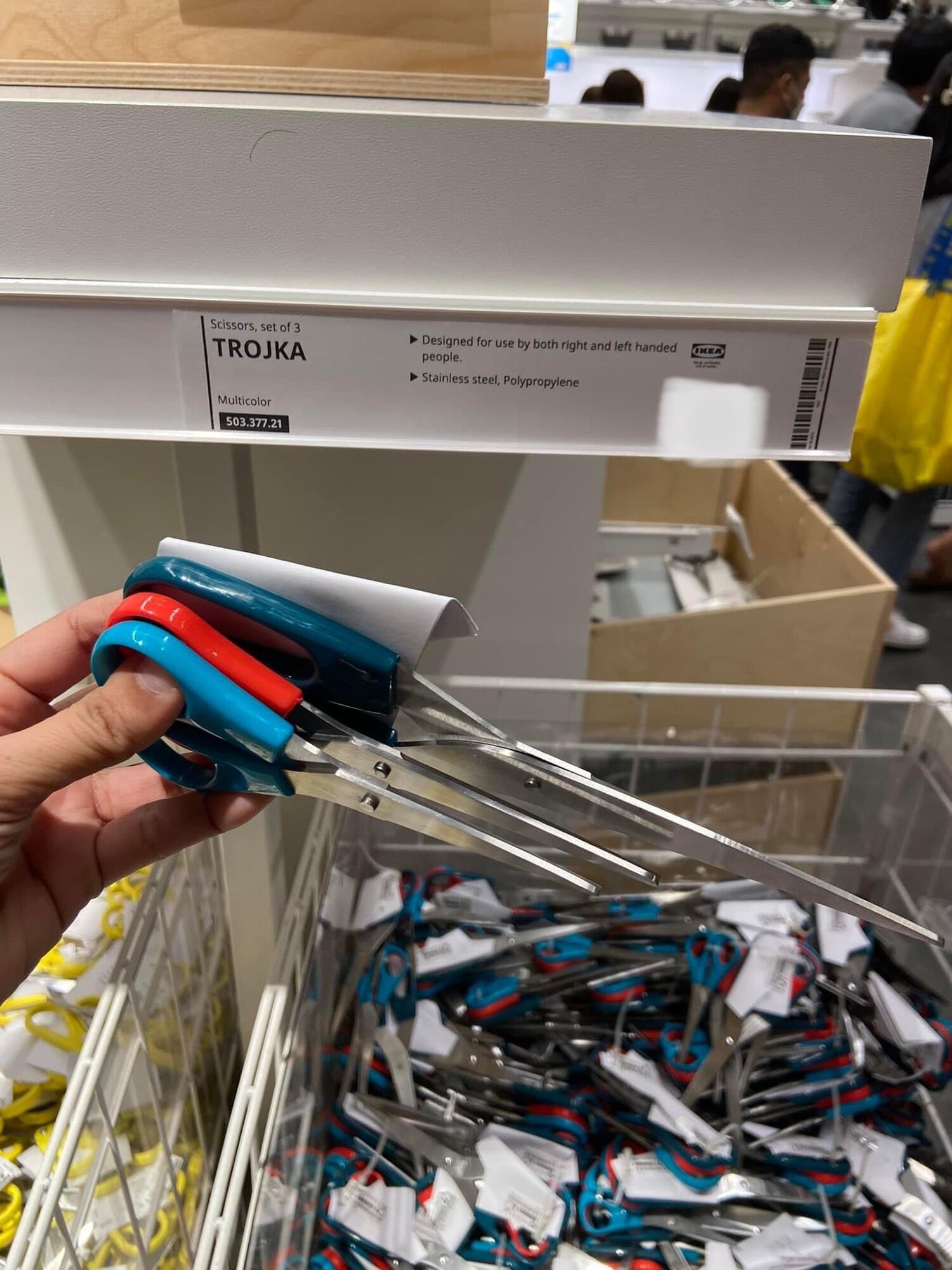 TROJKA Scissors, set of 3, multicolor - IKEA