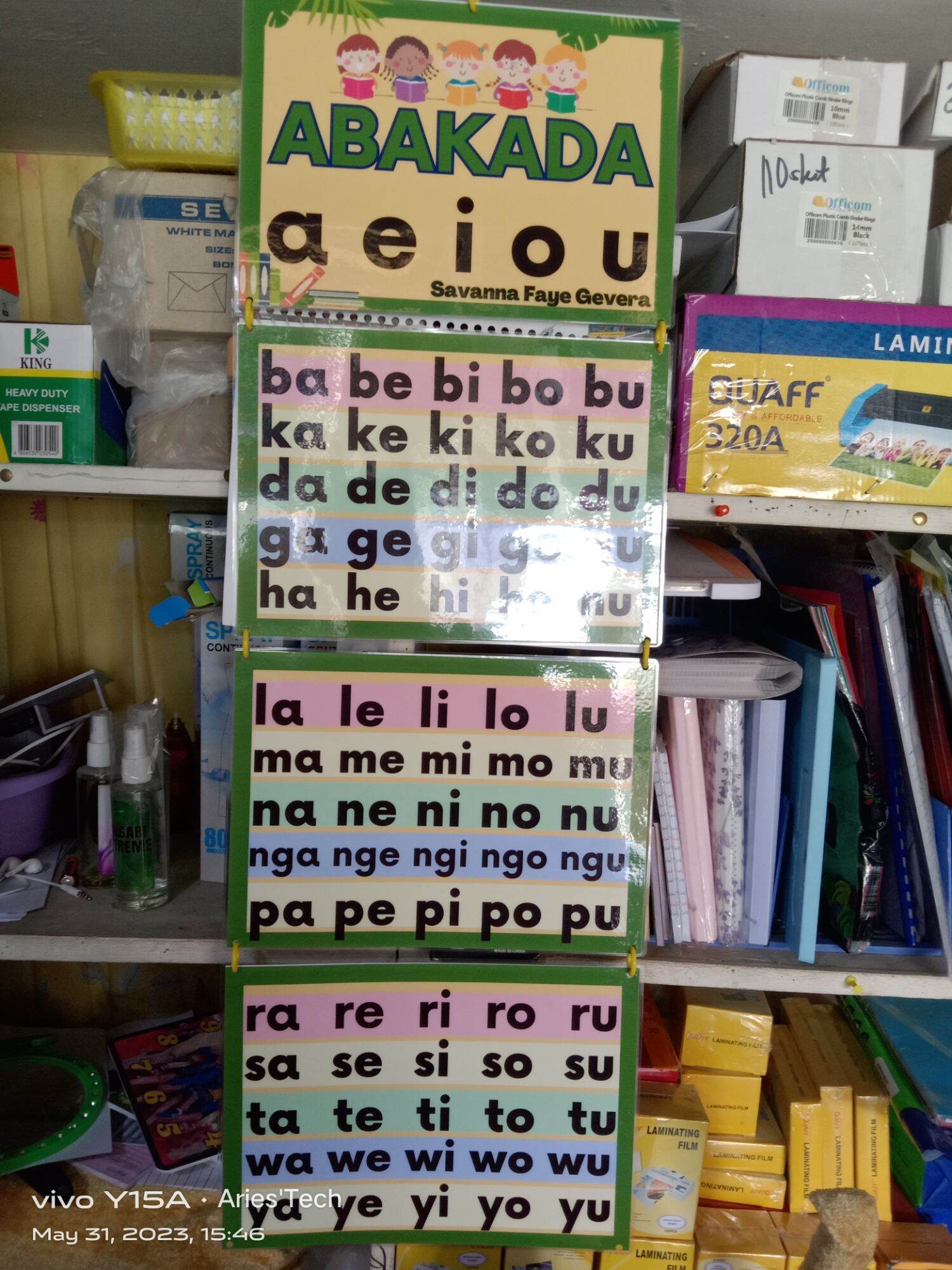 ABAKADA HANGING CHART WITH LAMINATED. 