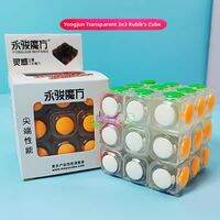 Transparent No-Sticker Smooth Competition Beginner 3x3 Magic Cube