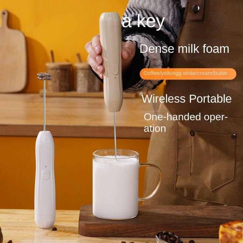 Milk Frother Handheld Mixer Electric Coffee Foamer Egg Beater Cappuccino Stirrer Mini Portable Blenders Battery Power Supply.