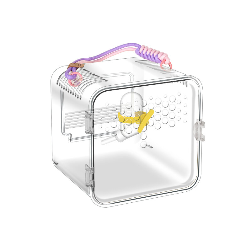 Luxury Portable Hamster Cage Transparent Pet Carrier Small Size Outdoors Bag for Golden Retriever Hamsters And Bandicoots Presyo  634 Piso*Libreng Shipping