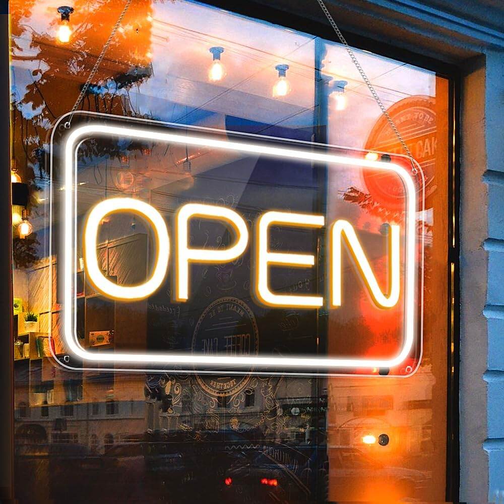Bright OPEN LED Neon Sign for Shop Window Cafe Bar Business Advertising Eye Catching Welcome Sign to Attract Customers