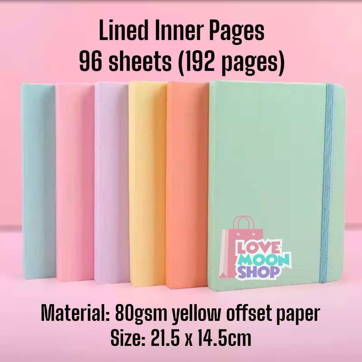Sugar LINE Pastel A5 Hardbound Notebook with Garter / Hardcover