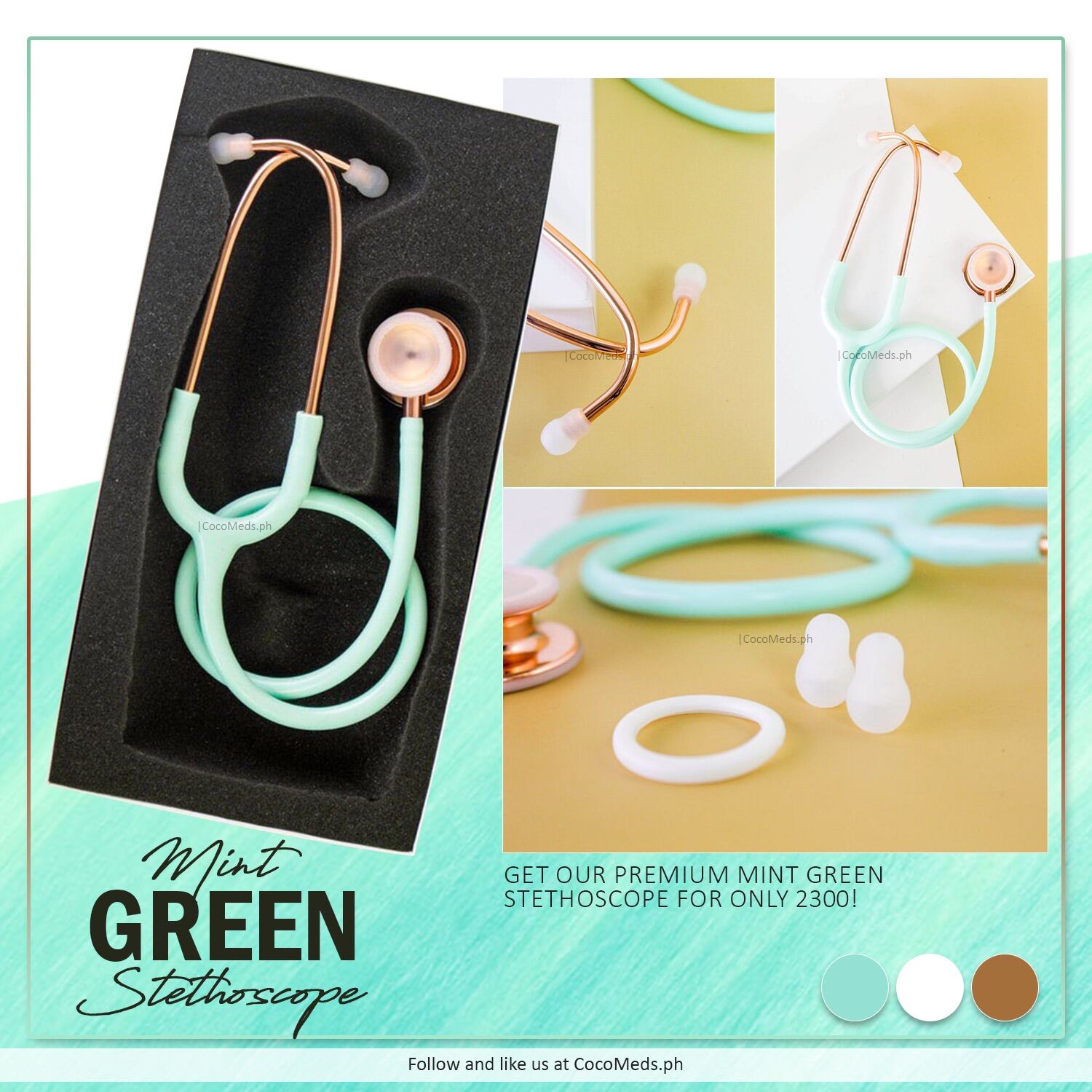 PREMIUM MINT GREEN STETHOSCOPE Lazada PH
