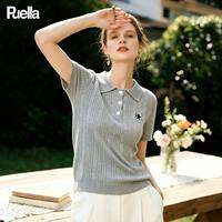 puella | Design Fashion Polo Collar Embroidery Slim Fit Women T Shirt