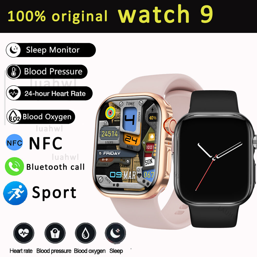 Watch 9 41mm Smartwatch For Apple Android Gps fitness track Women Smart Watch Nfc Siri Custom dial For Apple Series 9 Smartwatch