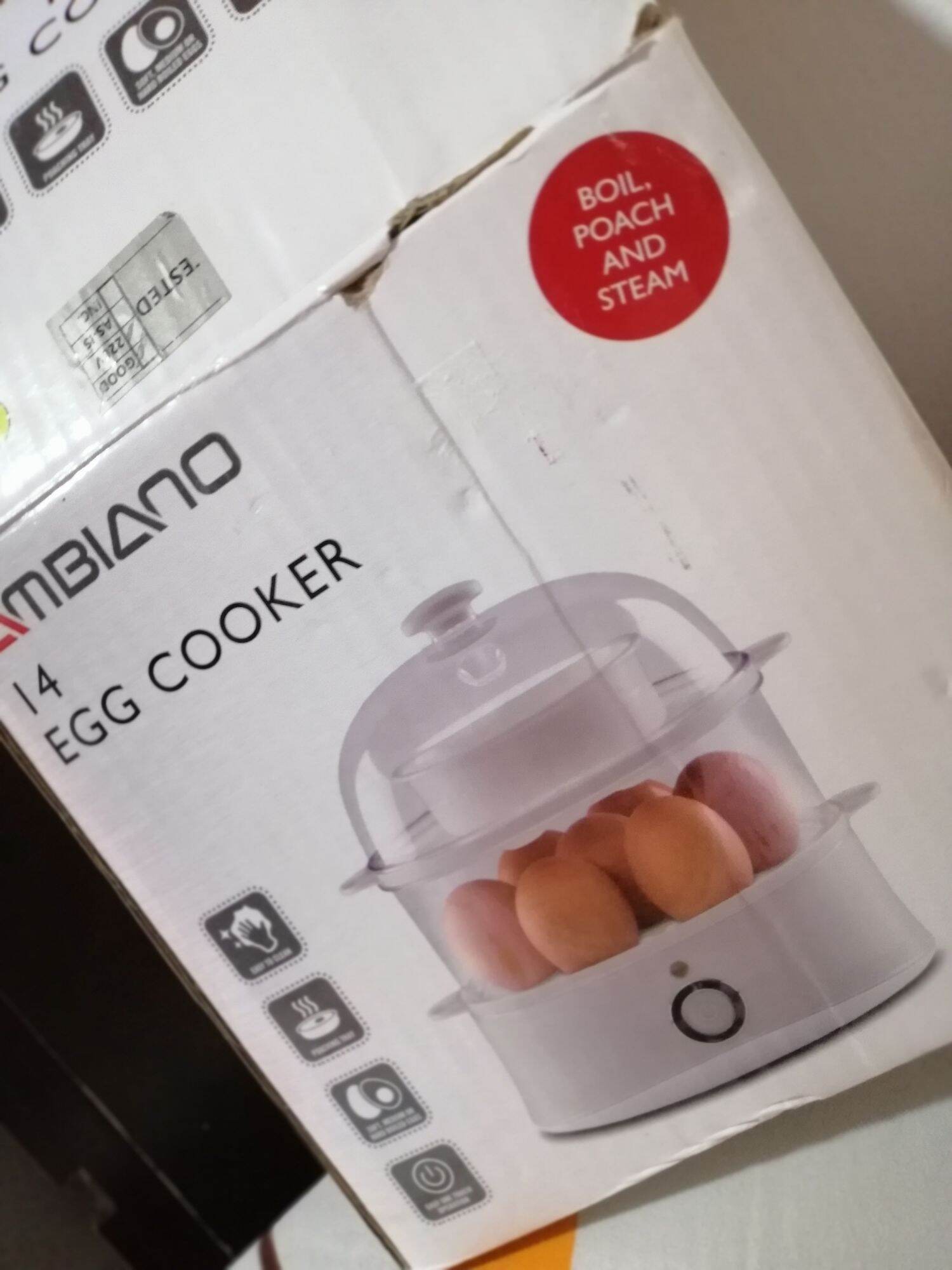 AMBIANO EGG COOKER, BOIL, POACH AND STEAM. 