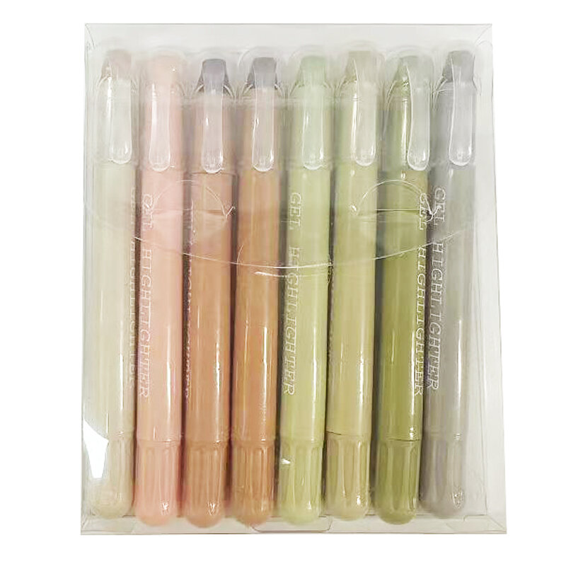 8Pcs/set Bible Highlighters Vintage Morandi Colors Non Bleeding Highlighters Bible Safe Highlighters Gel Pen Highlighter