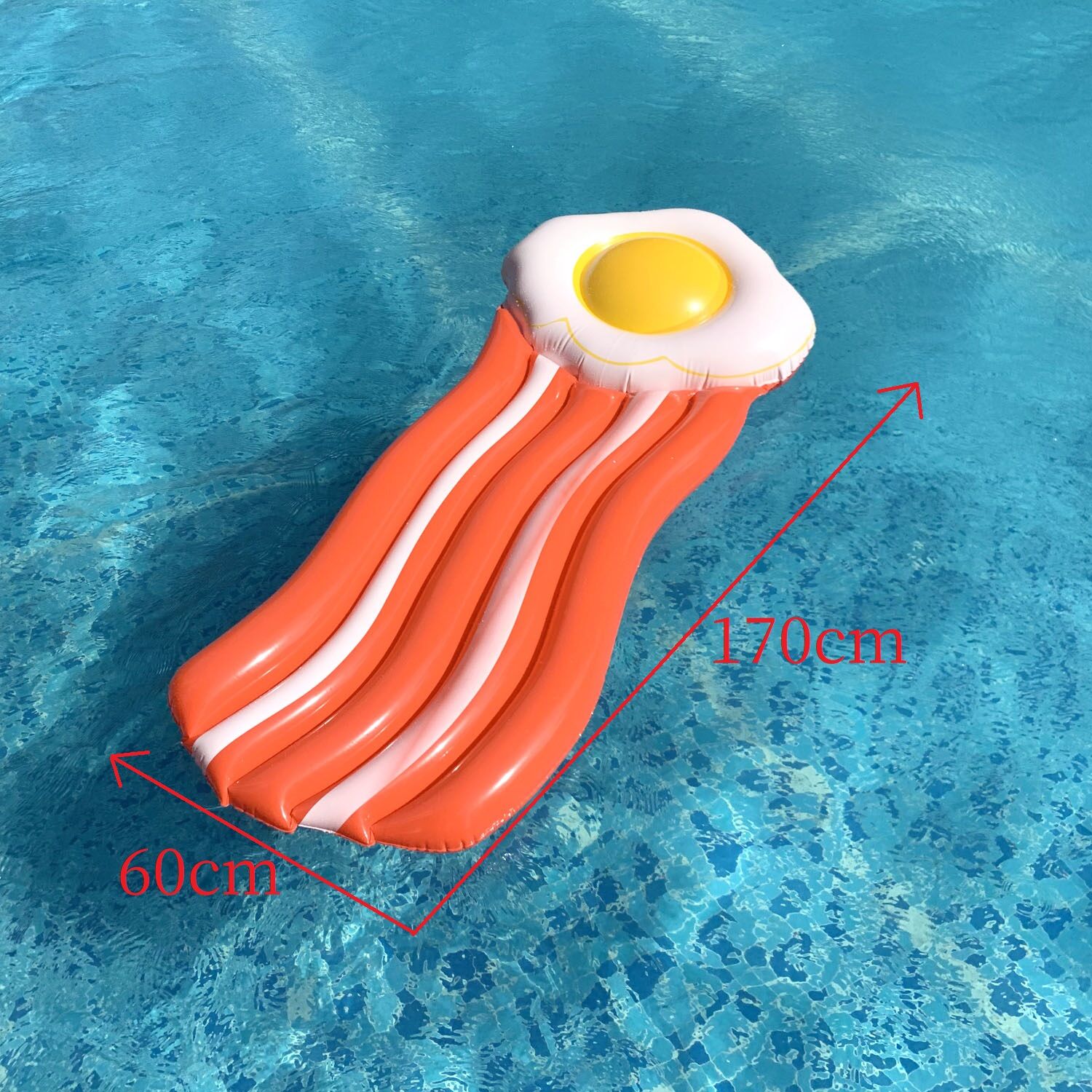 Bacon Float Water Inflatable Floating Row Floating Bed Hot Dog Bacon Facial ...