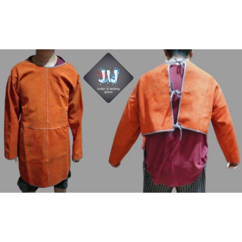 High Quality Orange Leather jacket Ppe for welding