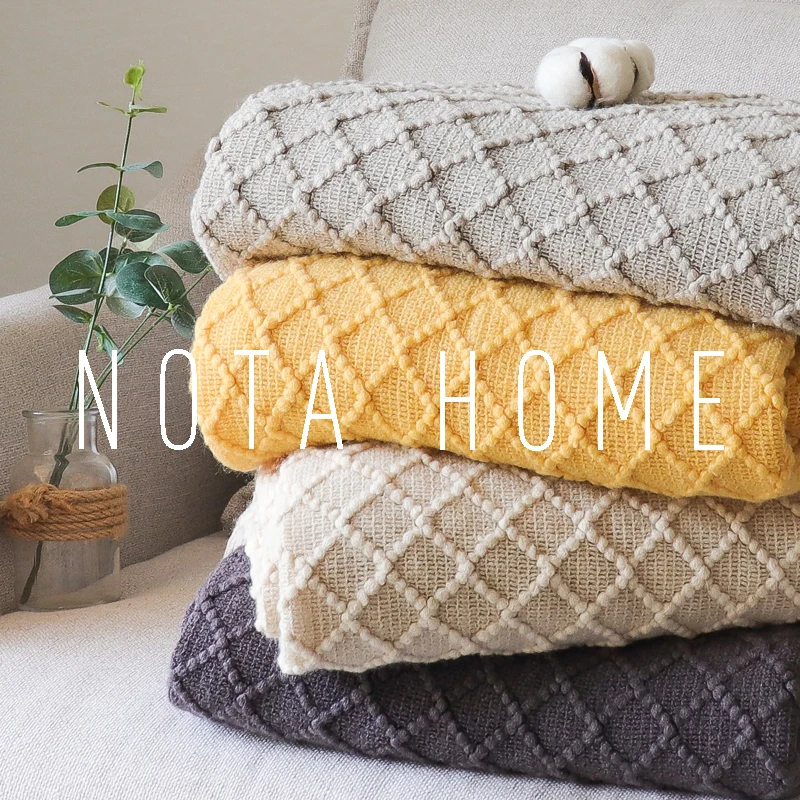 Single Person Nordic Style INS Office Airable Blanket Blanket Tassels Nap Blanket Student Dormitory Blanket