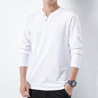 Bin Geo Bolo | New V-Neck Button Cotton Short Sleeve T-Shirt for Spring and Summer
