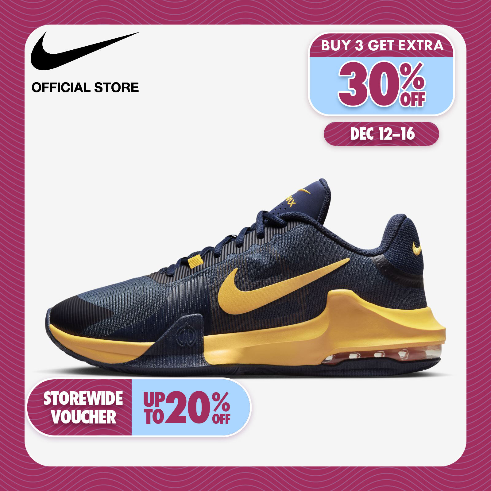 Nike Men's Air Max Impact 4 Basketball Shoes Midnight Navy Lazada PH