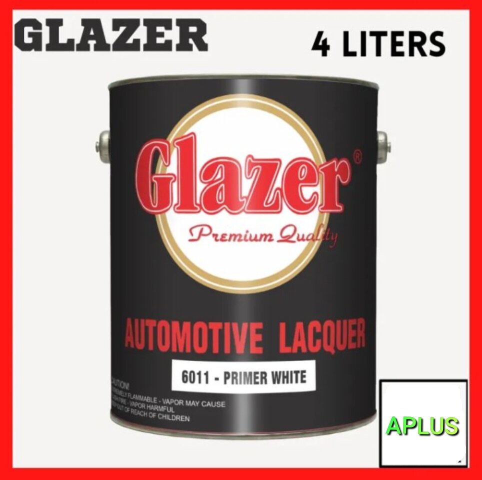 APLUS GLAZER AUTOMOTIVE LACQUER PRIMER WHITE 4LITERS (1GALLON